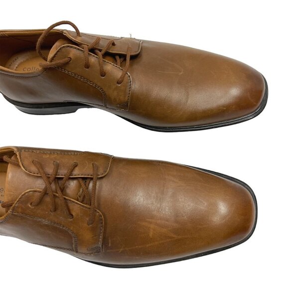 Clarks Men's Bensley Lace US 8 Oxford shoes wedding guest leather tan brown New - Picture 13 of 16